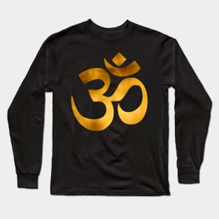 Gold foil om, ohm traditional Long Sleeve T-Shirt